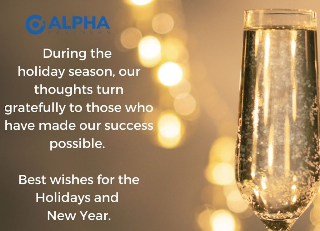 Happy Holidays and December 2022 Update from Alpha Partners